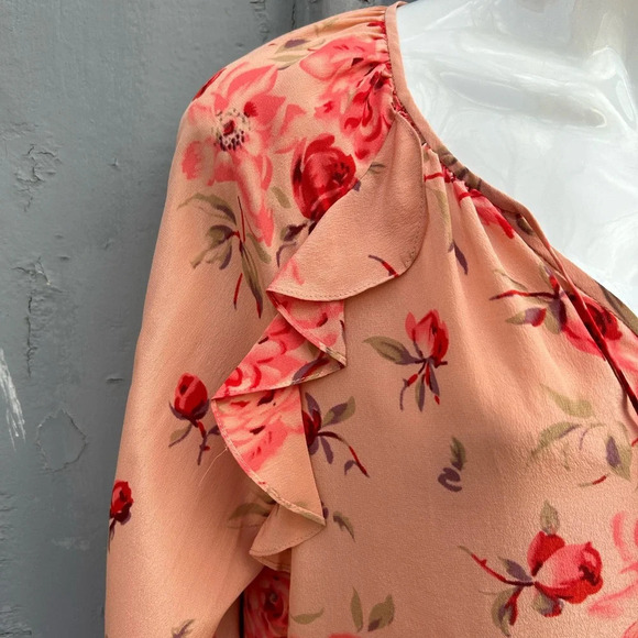 Rebecca Taylor Silk Floral Blouse, size 0 - Picture 4 of 10